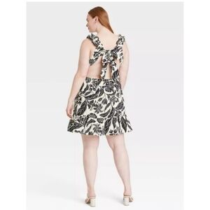 Who What Wear Sleeveless Back Ribbon Tie Dress